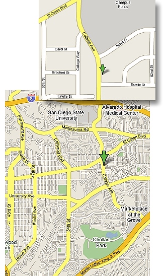 This map show the basic location of  The Heartburn Center of San Diego and the office of Dr Dennis Wilcox. Please use one of the links at left  for more detailed assistance.